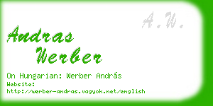 andras werber business card